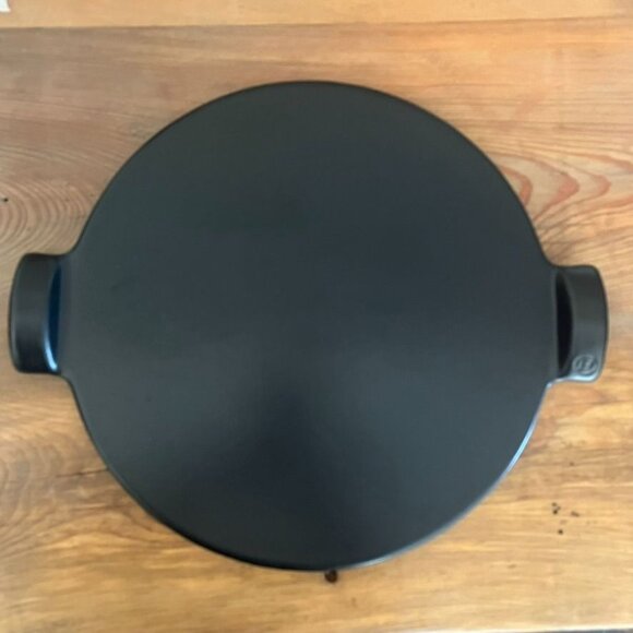 Emile Henry Pizza Stone 36.5cm L France Black Ceramic - Picture 1 of 6